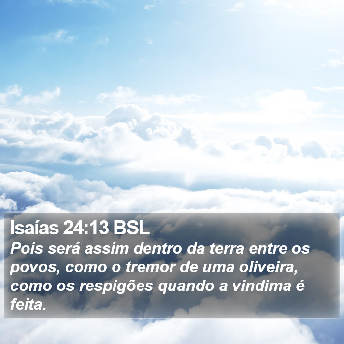 Isaías 24:13 BSL Bible Study