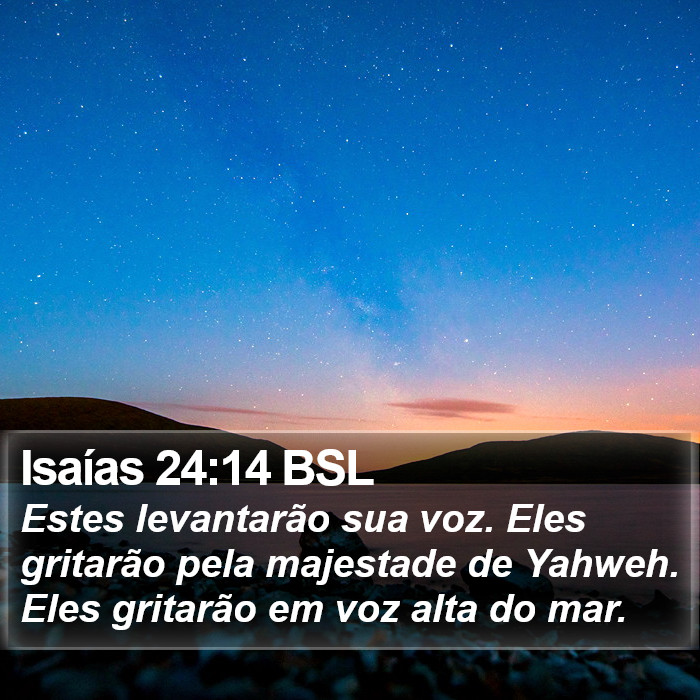 Isaías 24:14 BSL Bible Study