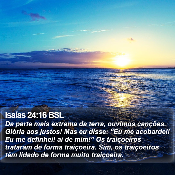 Isaías 24:16 BSL Bible Study