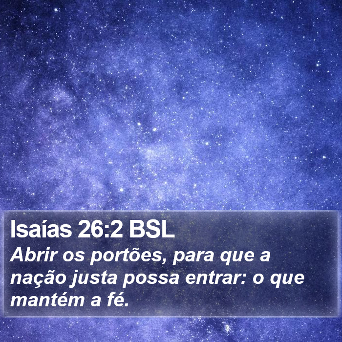 Isaías 26:2 BSL Bible Study