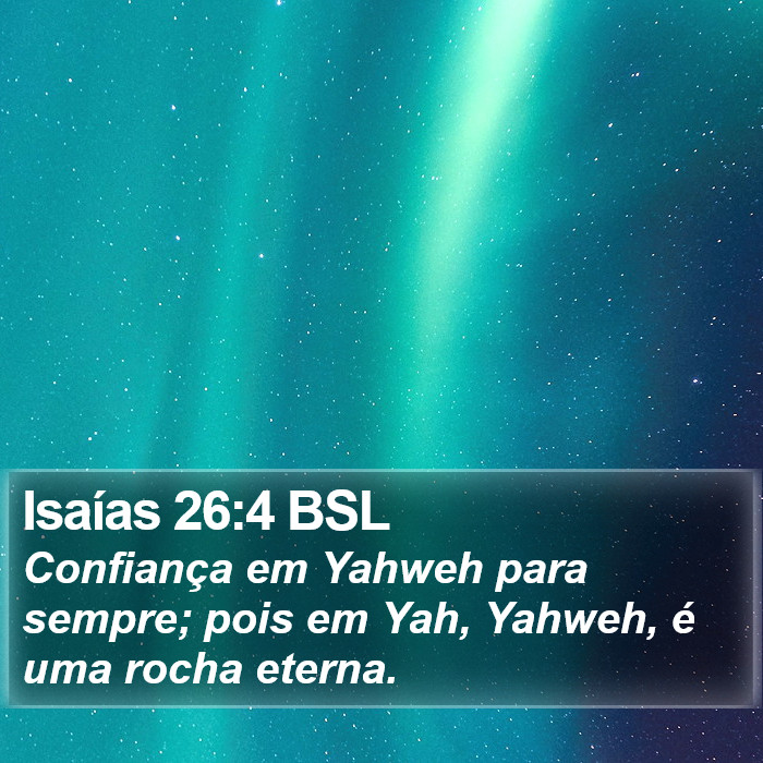 Isaías 26:4 BSL Bible Study