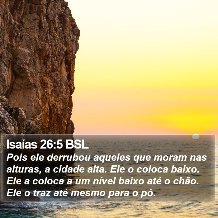 Isaías 26:5 BSL Bible Study