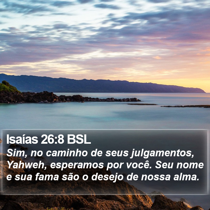 Isaías 26:8 BSL Bible Study