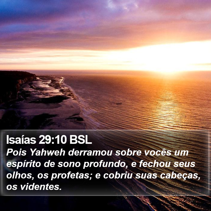 Isaías 29:10 BSL Bible Study
