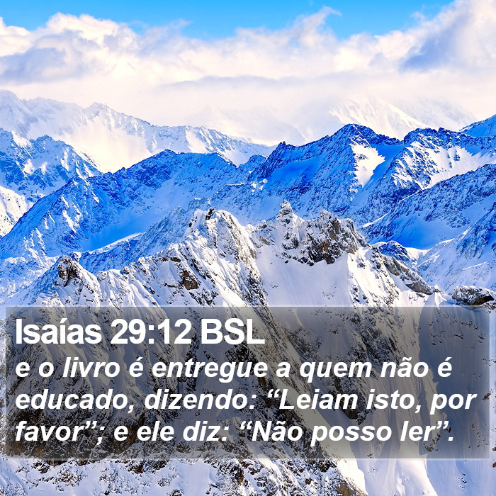 Isaías 29:12 BSL Bible Study