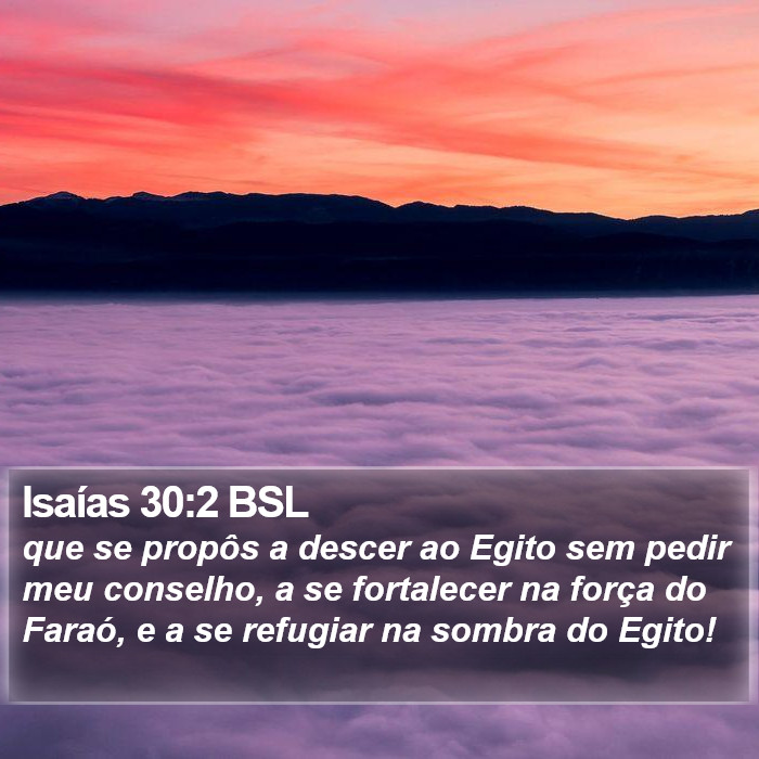 Isaías 30:2 BSL Bible Study