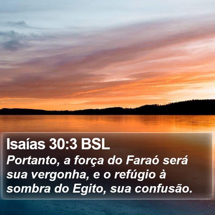 Isaías 30:3 BSL Bible Study