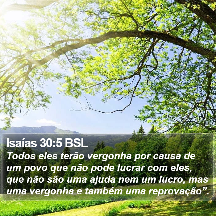 Isaías 30:5 BSL Bible Study