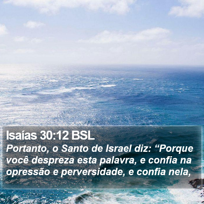 Isaías 30:12 BSL Bible Study