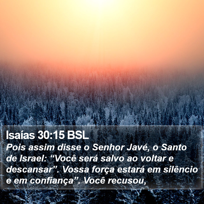 Isaías 30:15 BSL Bible Study