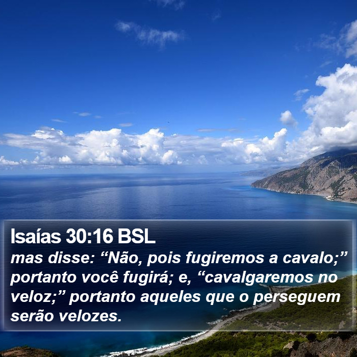 Isaías 30:16 BSL Bible Study