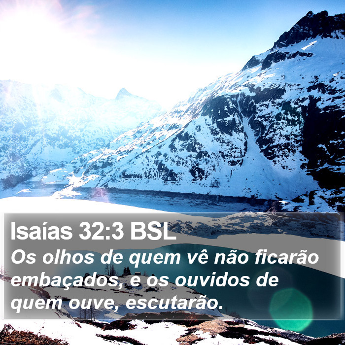 Isaías 32:3 BSL Bible Study