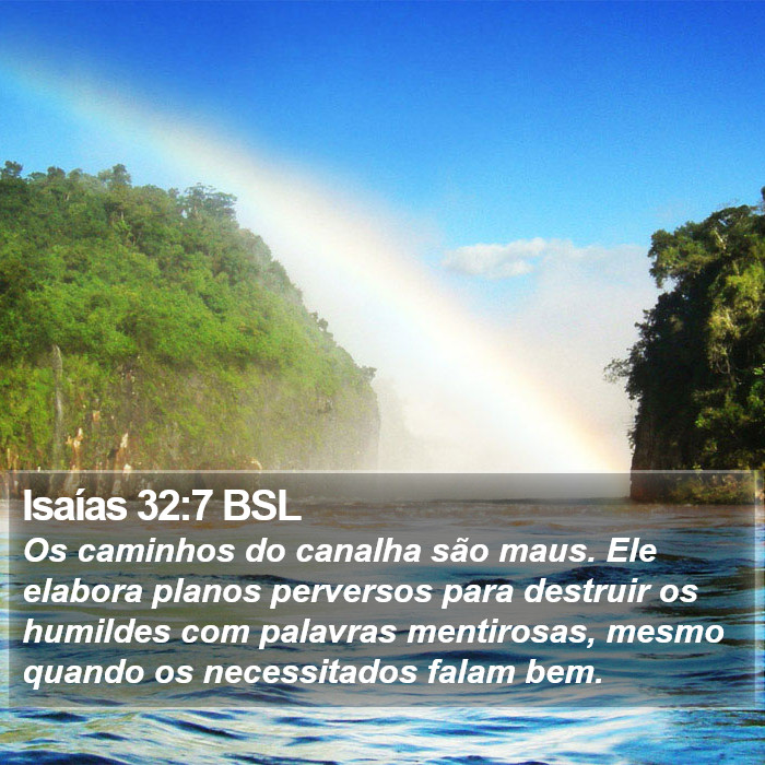 Isaías 32:7 BSL Bible Study