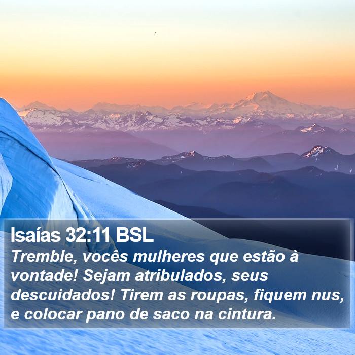 Isaías 32:11 BSL Bible Study