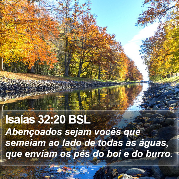 Isaías 32:20 BSL Bible Study