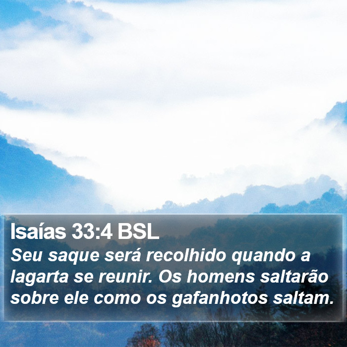 Isaías 33:4 BSL Bible Study