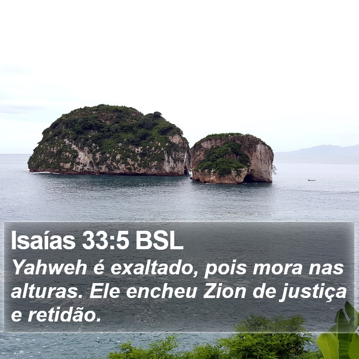 Isaías 33:5 BSL Bible Study