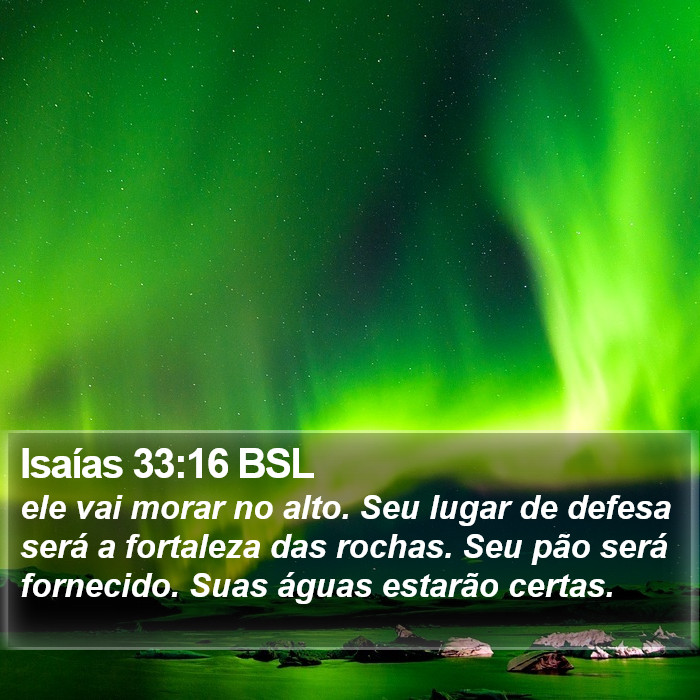 Isaías 33:16 BSL Bible Study