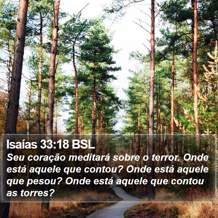 Isaías 33:18 BSL Bible Study