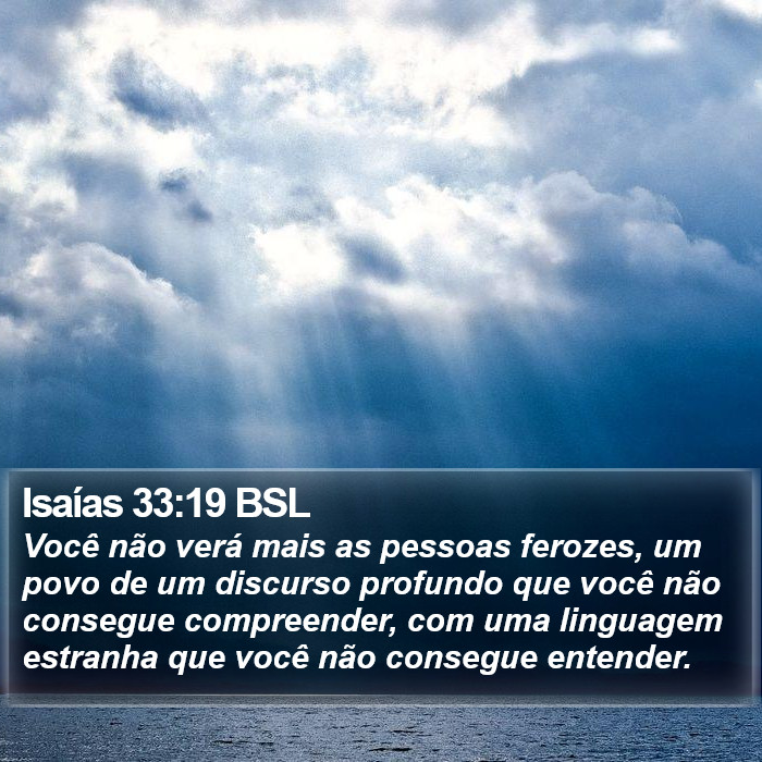 Isaías 33:19 BSL Bible Study