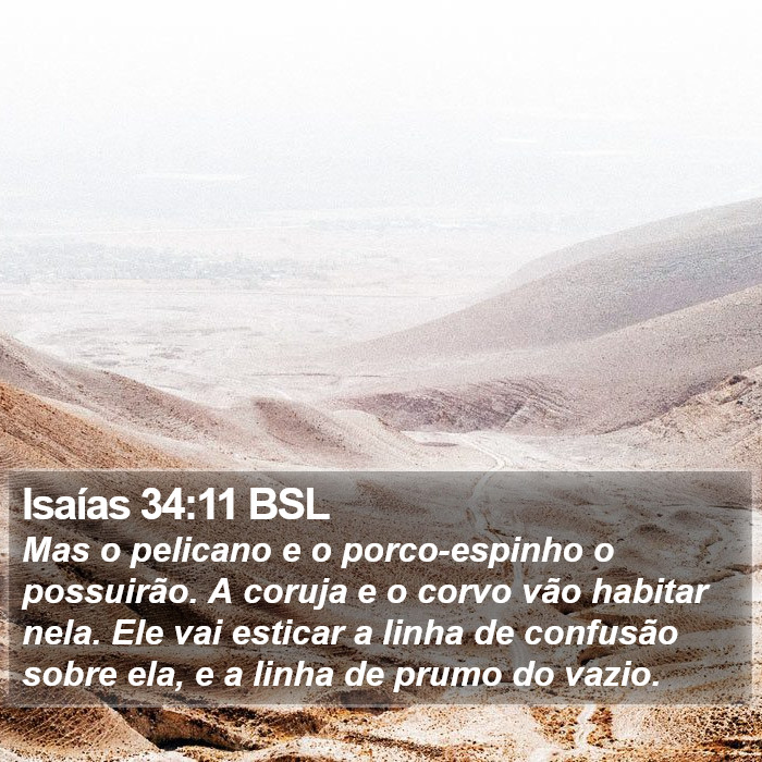Isaías 34:11 BSL Bible Study