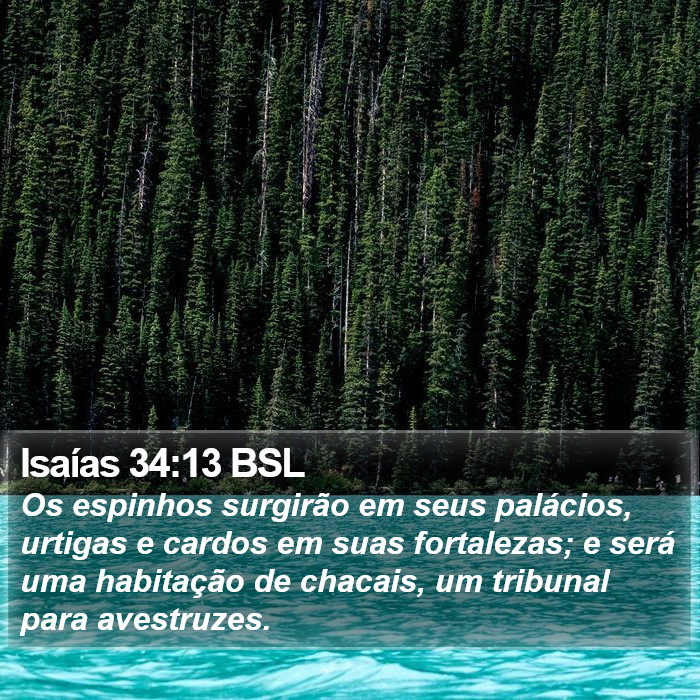 Isaías 34:13 BSL Bible Study