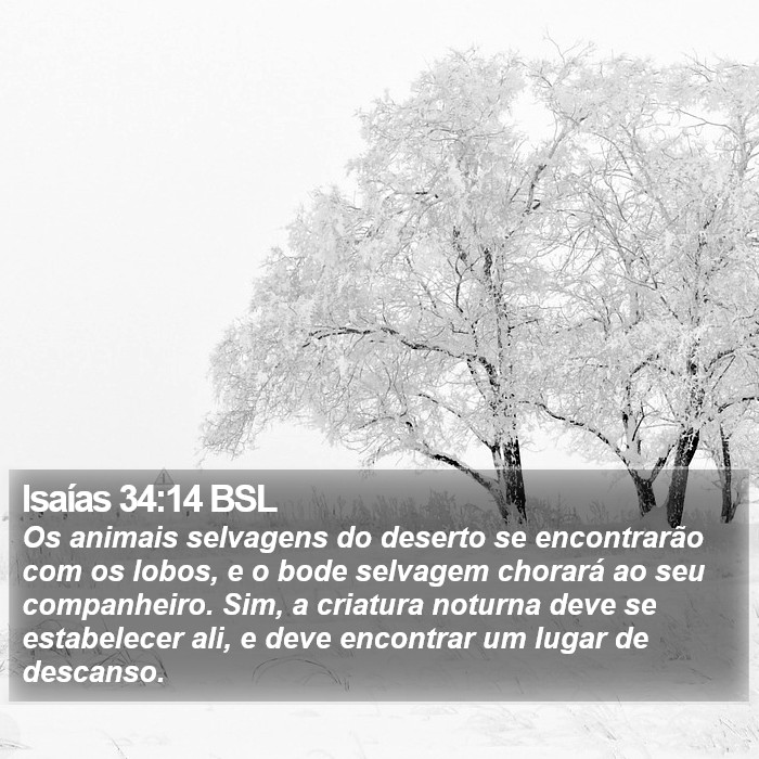 Isaías 34:14 BSL Bible Study