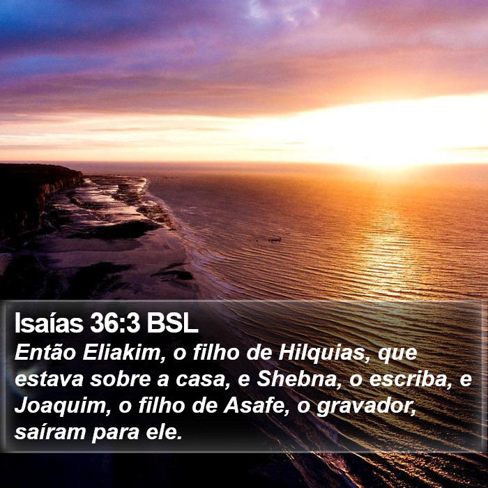 Isaías 36:3 BSL Bible Study