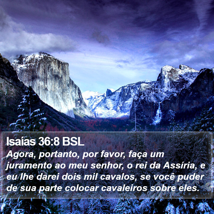 Isaías 36:8 BSL Bible Study