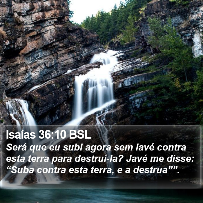 Isaías 36:10 BSL Bible Study