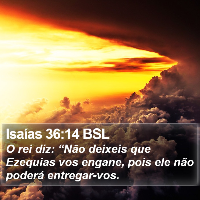 Isaías 36:14 BSL Bible Study