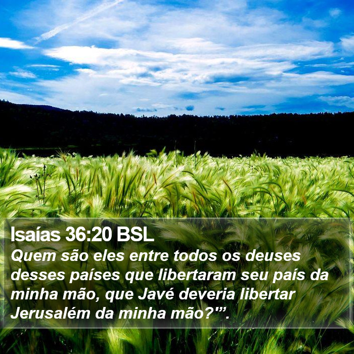 Isaías 36:20 BSL Bible Study