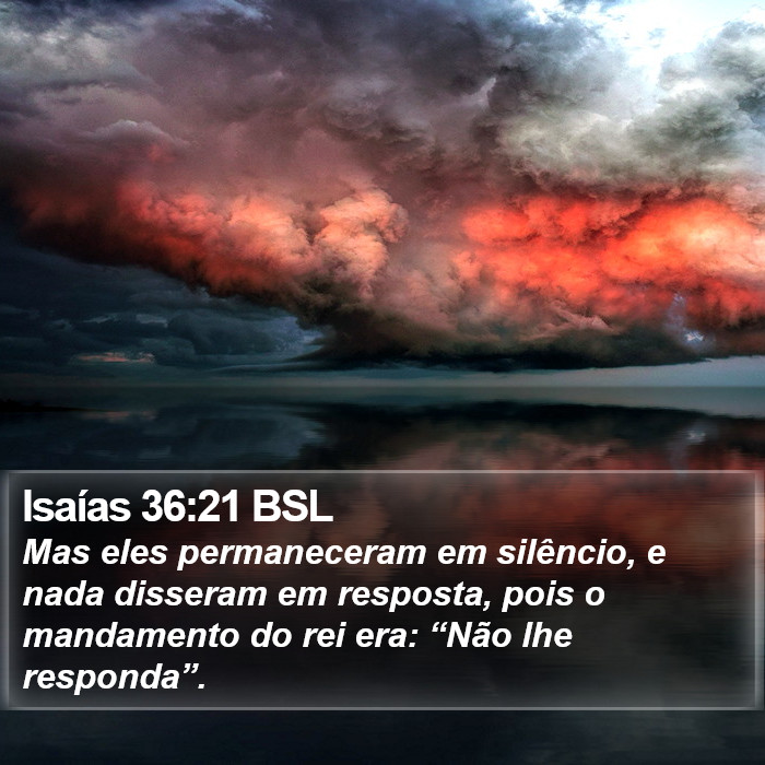 Isaías 36:21 BSL Bible Study