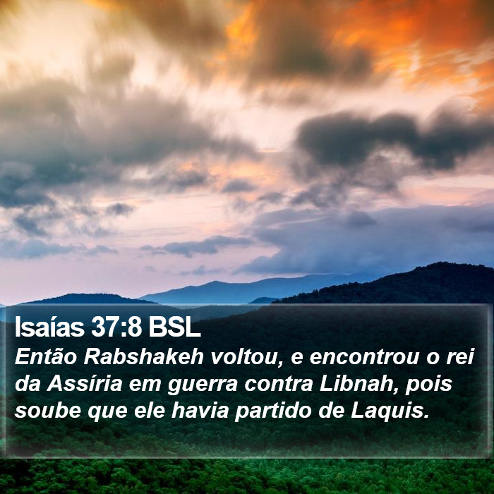 Isaías 37:8 BSL Bible Study