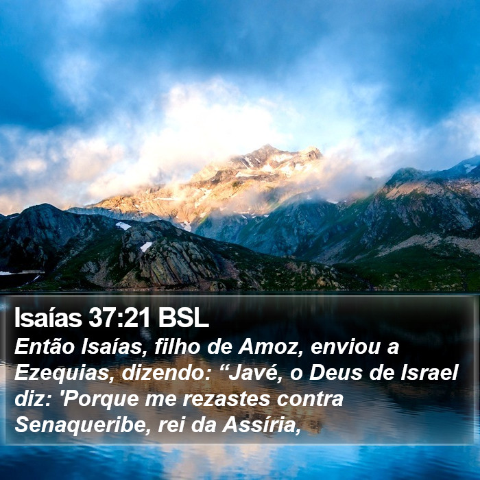 Isaías 37:21 BSL Bible Study