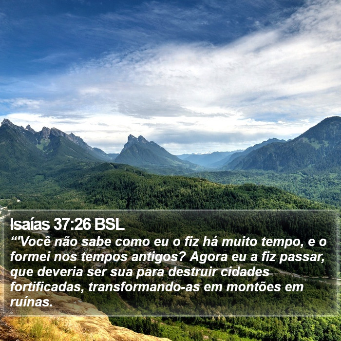 Isaías 37:26 BSL Bible Study