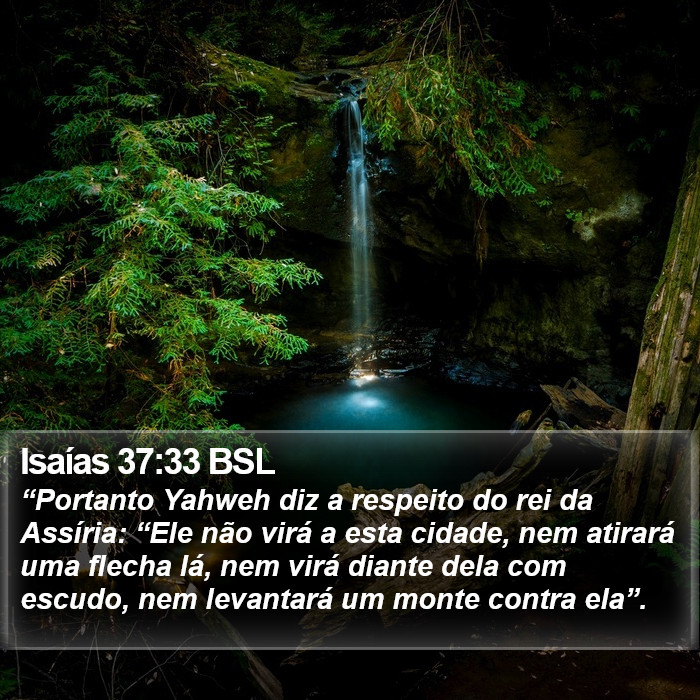 Isaías 37:33 BSL Bible Study