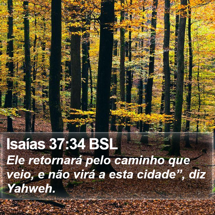 Isaías 37:34 BSL Bible Study