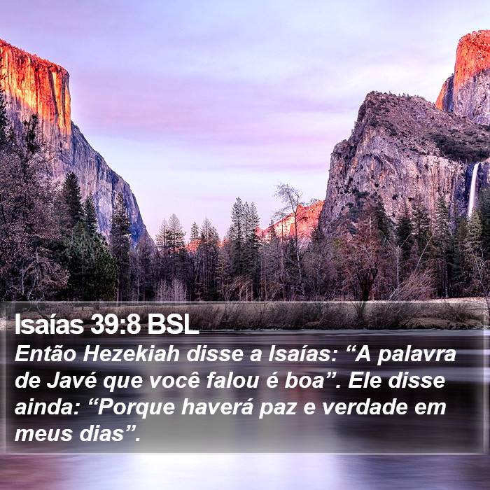 Isaías 39:8 BSL Bible Study