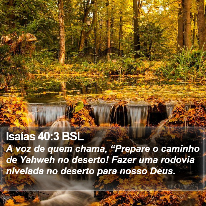 Isaías 40:3 BSL Bible Study