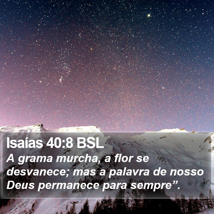 Isaías 40:8 BSL Bible Study