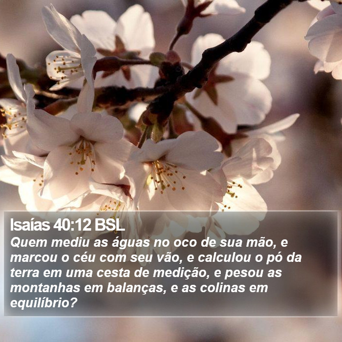 Isaías 40:12 BSL Bible Study