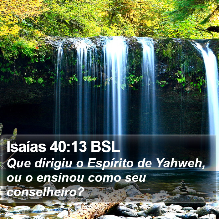 Isaías 40:13 BSL Bible Study