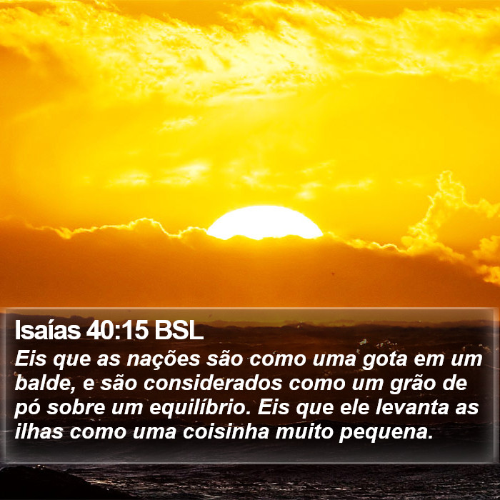 Isaías 40:15 BSL Bible Study