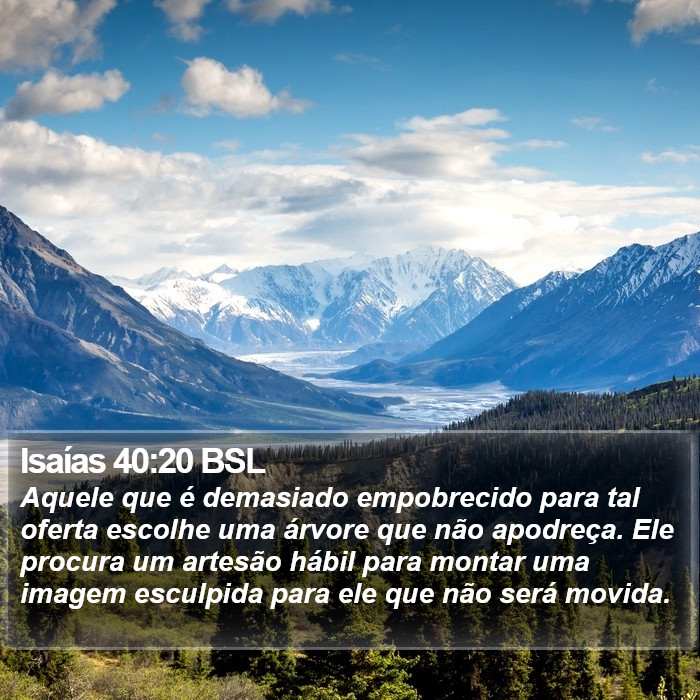 Isaías 40:20 BSL Bible Study