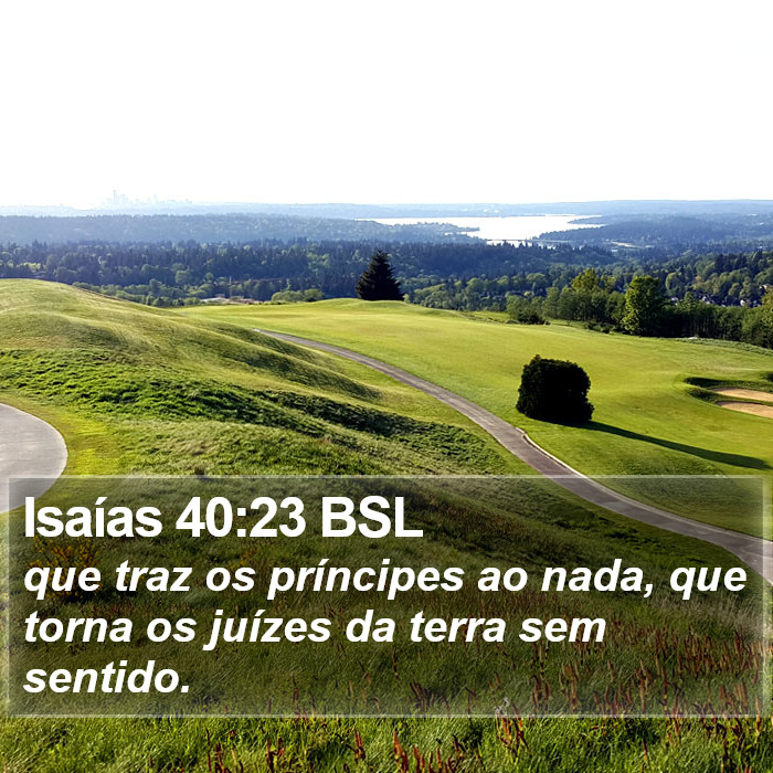 Isaías 40:23 BSL Bible Study