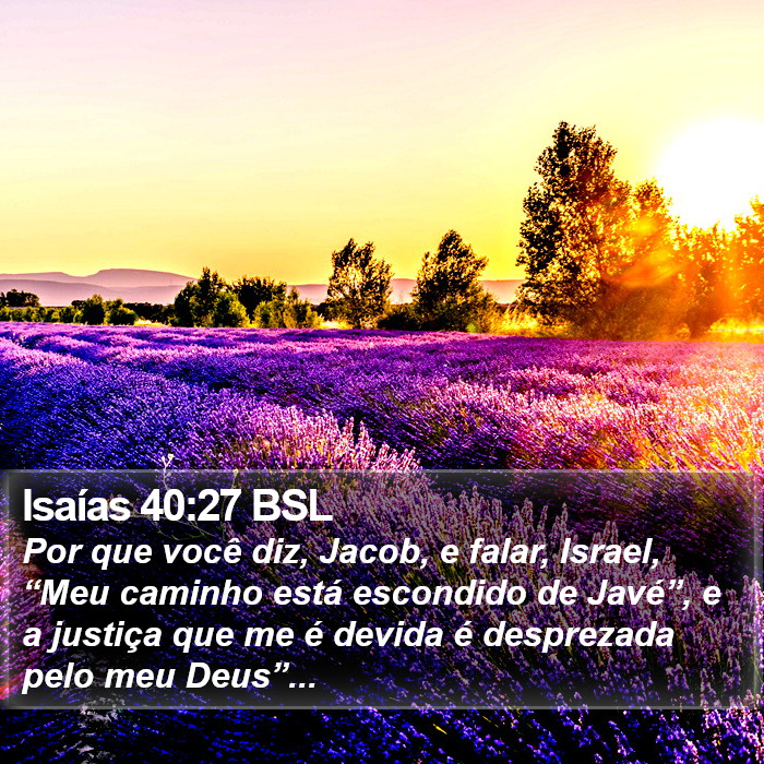 Isaías 40:27 BSL Bible Study