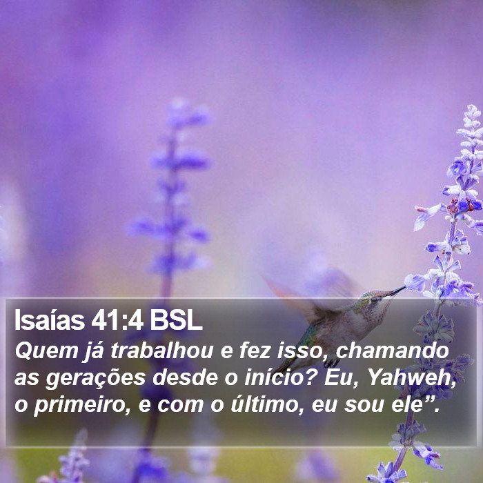 Isaías 41:4 BSL Bible Study