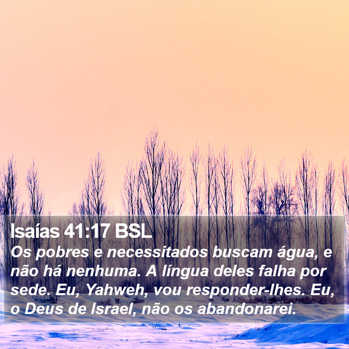 Isaías 41:17 BSL Bible Study