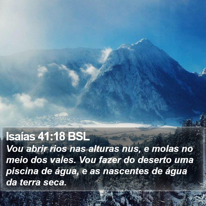 Isaías 41:18 BSL Bible Study